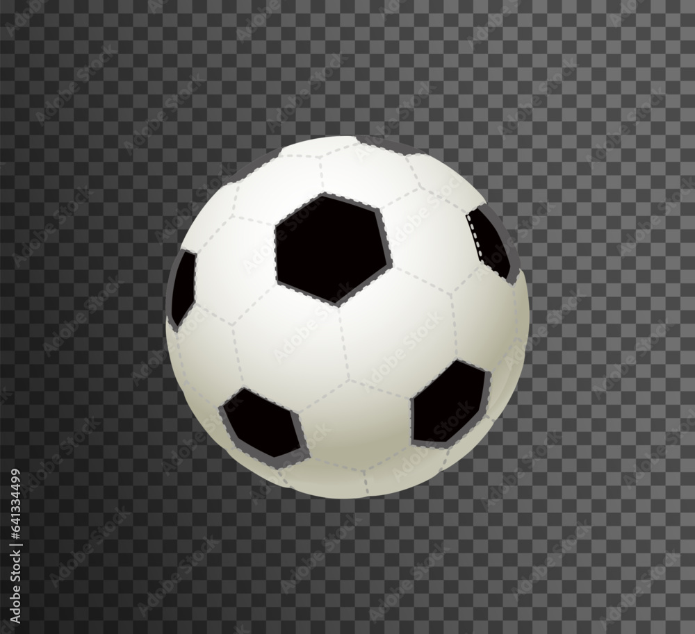 soccer ball on black background