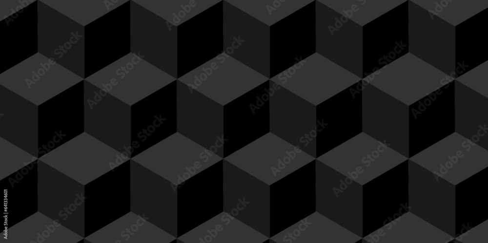 Abstacts Black cube geometric seamless background. Seamless blockchain technology pattern. Vector iilustration pattern with blocks. Abstract geometric design print of cubes pattern. Abstacts Black cube geometric seamless background. Seamless blockchain technology pattern. Vector iilustration pattern with blocks. Abstract geometric design print of cubes pattern.