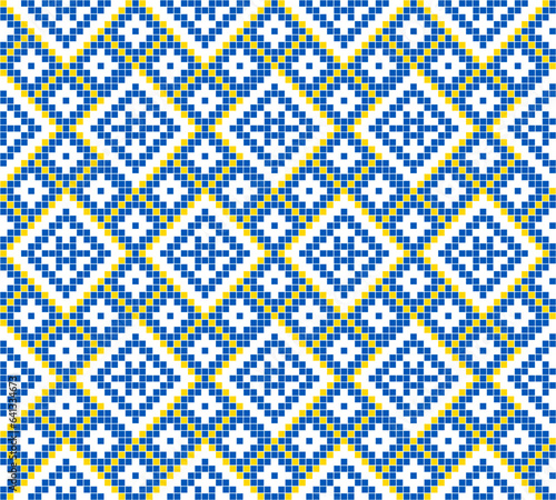 Seamless pattern of Ukrainian ornament in ethnic style  identity  vyshyvanka  embroidery for print clothes  websites  banners  poster. Vector illustration background