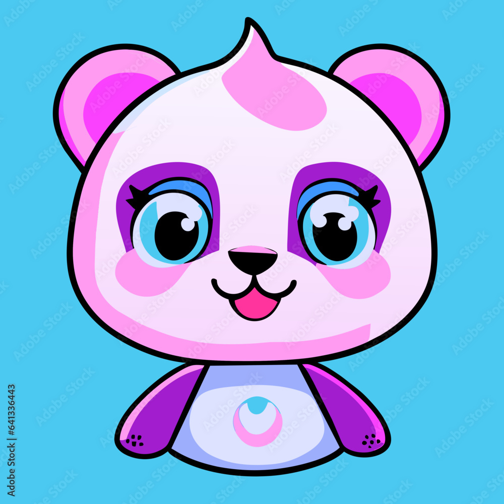 pink panda portrait