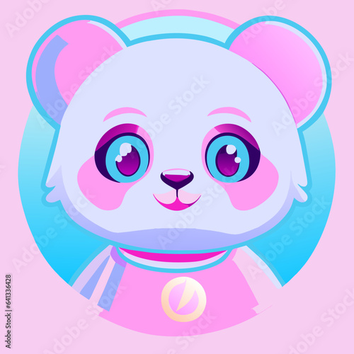 pink panda portrait