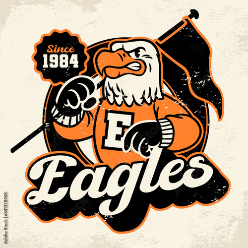 Wallpaper Mural Eagle Mascot Shirt in Vintage Retro Old School Style Torontodigital.ca