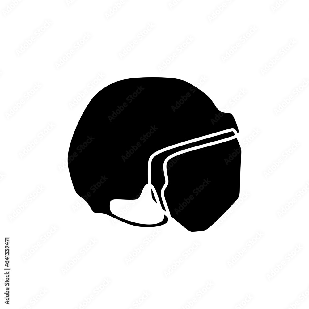 Ice hockey helmet in black fill flat icon style. Vector illustration element template of ice hockey equipment. Stylish editable graphic resources for many purposes. Ice hockey helmet in black fill flat icon style. Vector illustration element template of ice hockey equipment. Stylish editable graphic resources for many purposes.