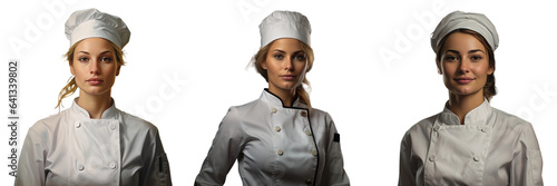 Wallpaper Mural Female chef portrait on transparent background Torontodigital.ca