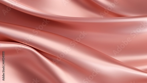 Closeup of rippled pink satin fabric, abstract background