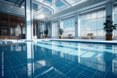 Indoor swimming pool in a luxurious resort © Tarun