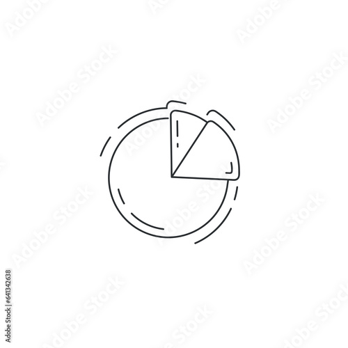 pie chart statistics line icon. circle segment business analyzing diagram thin line icon