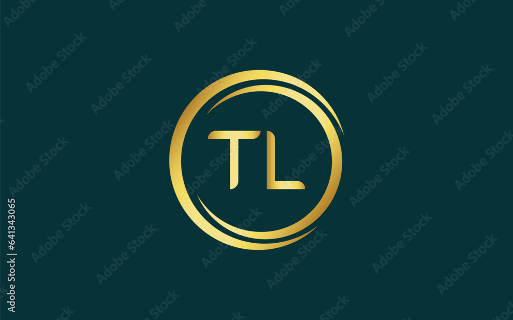 Initial Letter TL Linked Logo for business and company identity. Modern Letter TL Logo Vector Template with modern trendy golden logo Initial Letter TL Linked Logo for business and company identity. Modern Letter TL Logo Vector Template with modern trendy golden logo