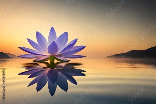 lotus in the sunset