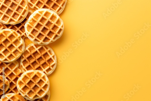 Banner on waffles theme with copy space