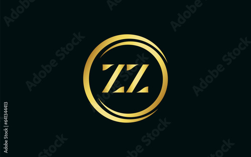 ZZ latter royal logo, modern design, initial based latter logo vector file illustration ESP 10