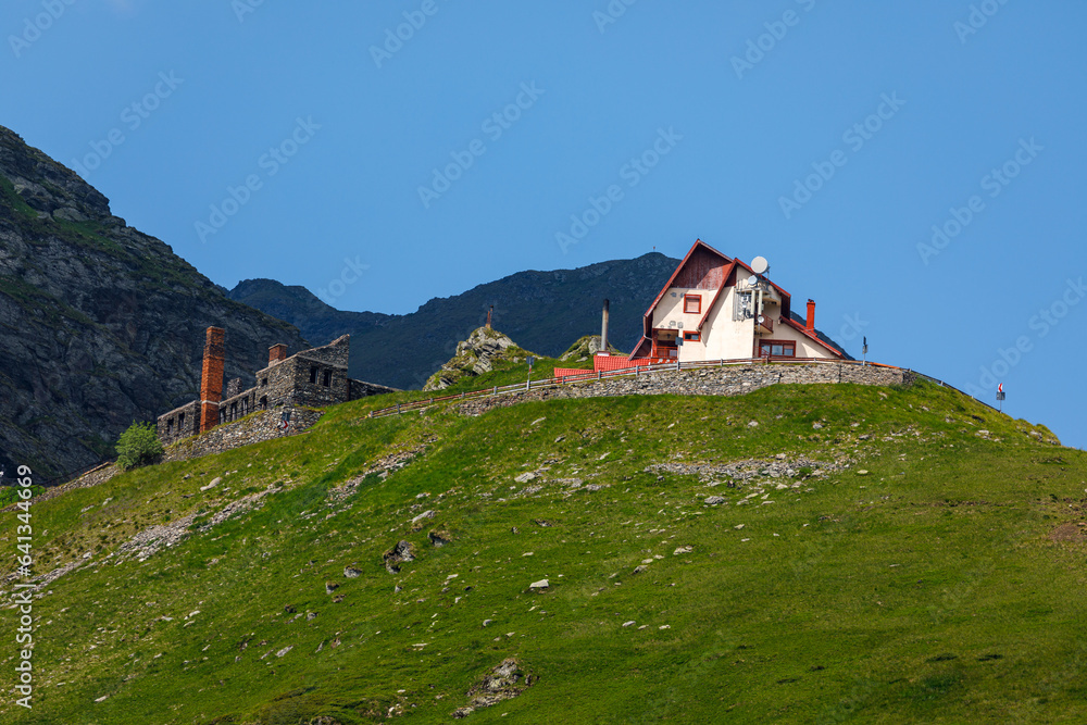 A mountain hut in the carpathian mountains of romania