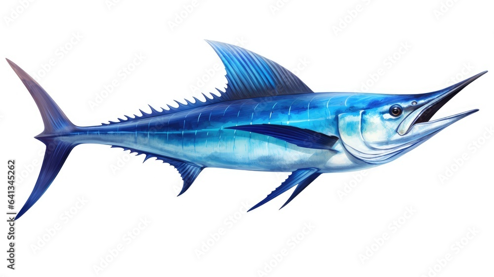 Fototapeta premium Blue marlin fish illustration isolated on background