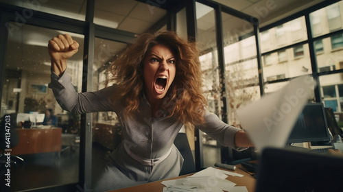 angry woman in the office