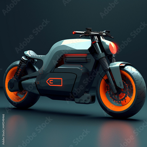 carbon fiber Armor cyberpunk motor bike Generative AI