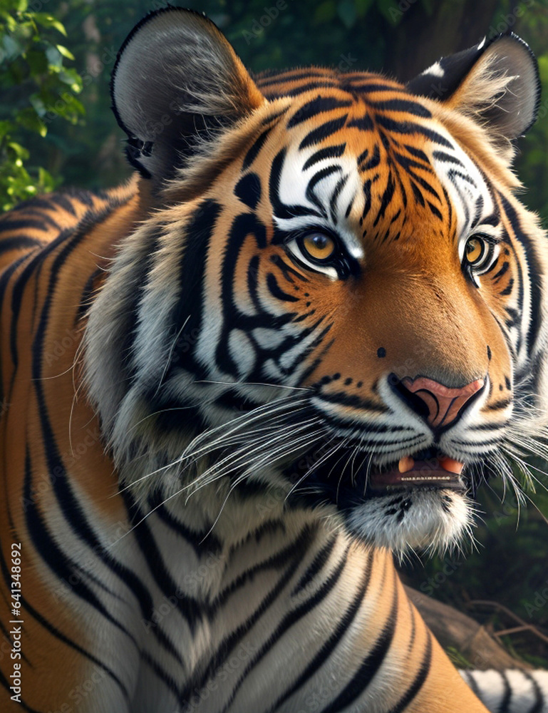 Obraz premium A Beautiful relaxed Tiger 