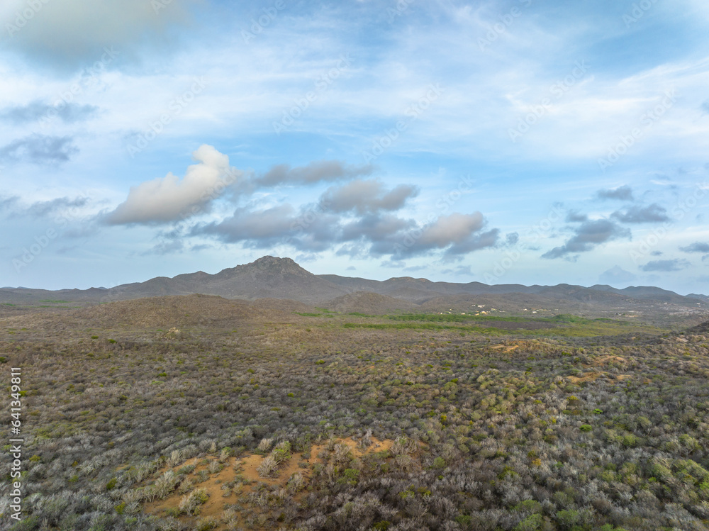 Picturesque aerial view over the scenery on an island in the Caribbean Picturesque aerial view over the scenery on an island in the Caribbean