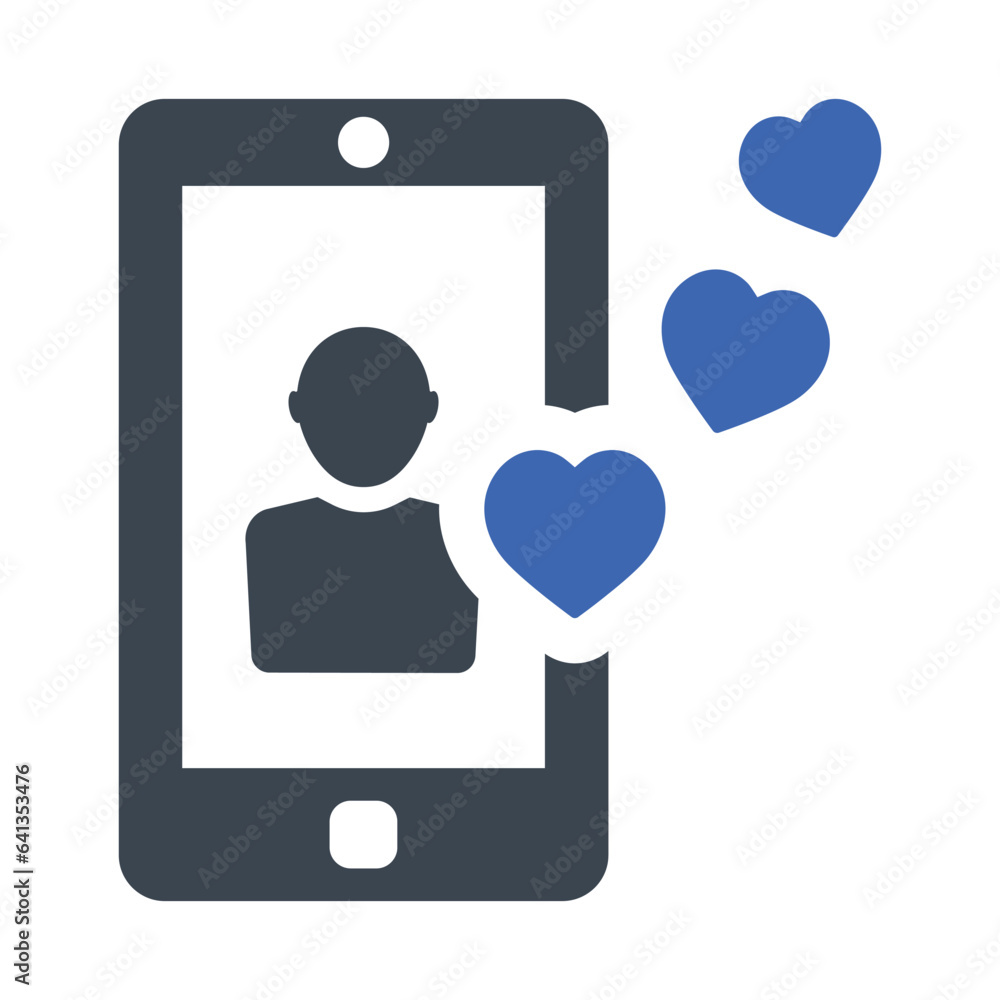 Mobile love feedback Icon Mobile love feedback Icon