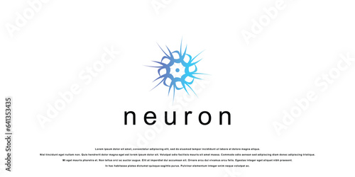 Creative neuron logo design with unique concept| premium vector