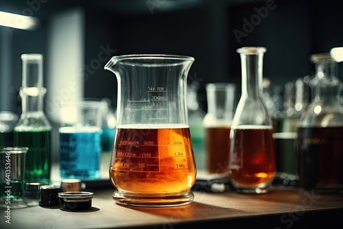 Research And Innovation - Beaker With Formula In Laboratory