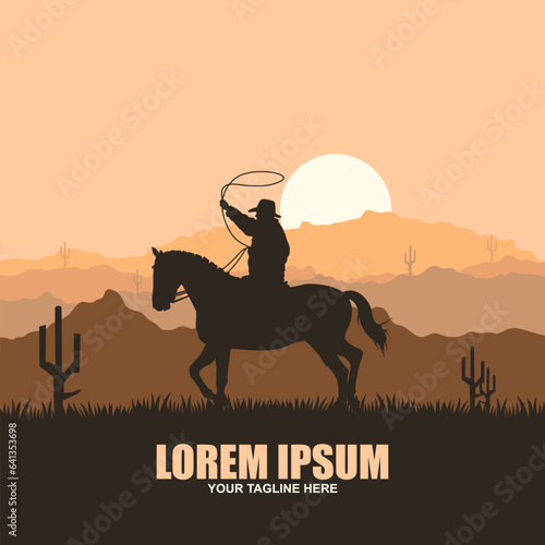 Vintage cowboy logo designs inspiration