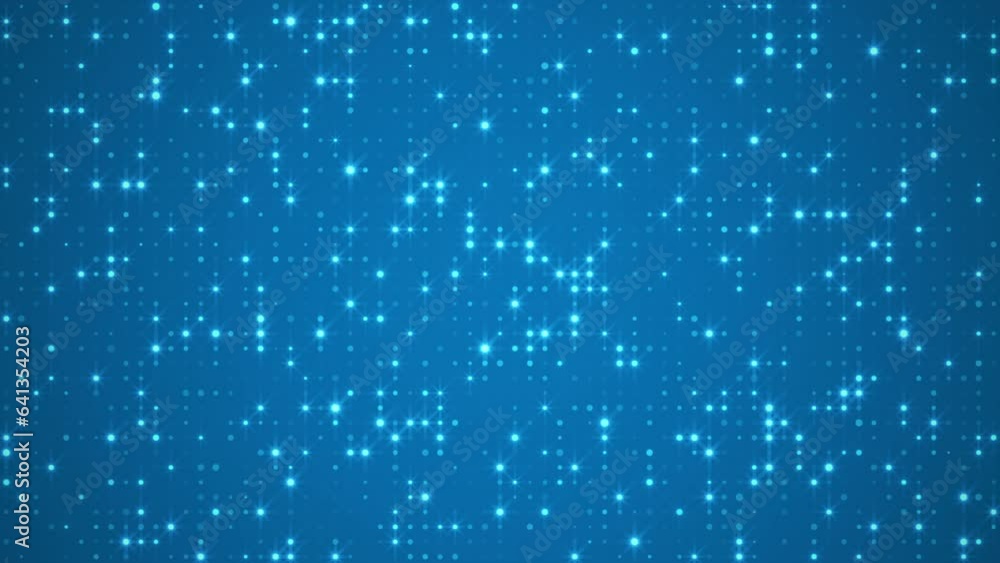 Flashing white dots on a blue background. Looping Animation. Background