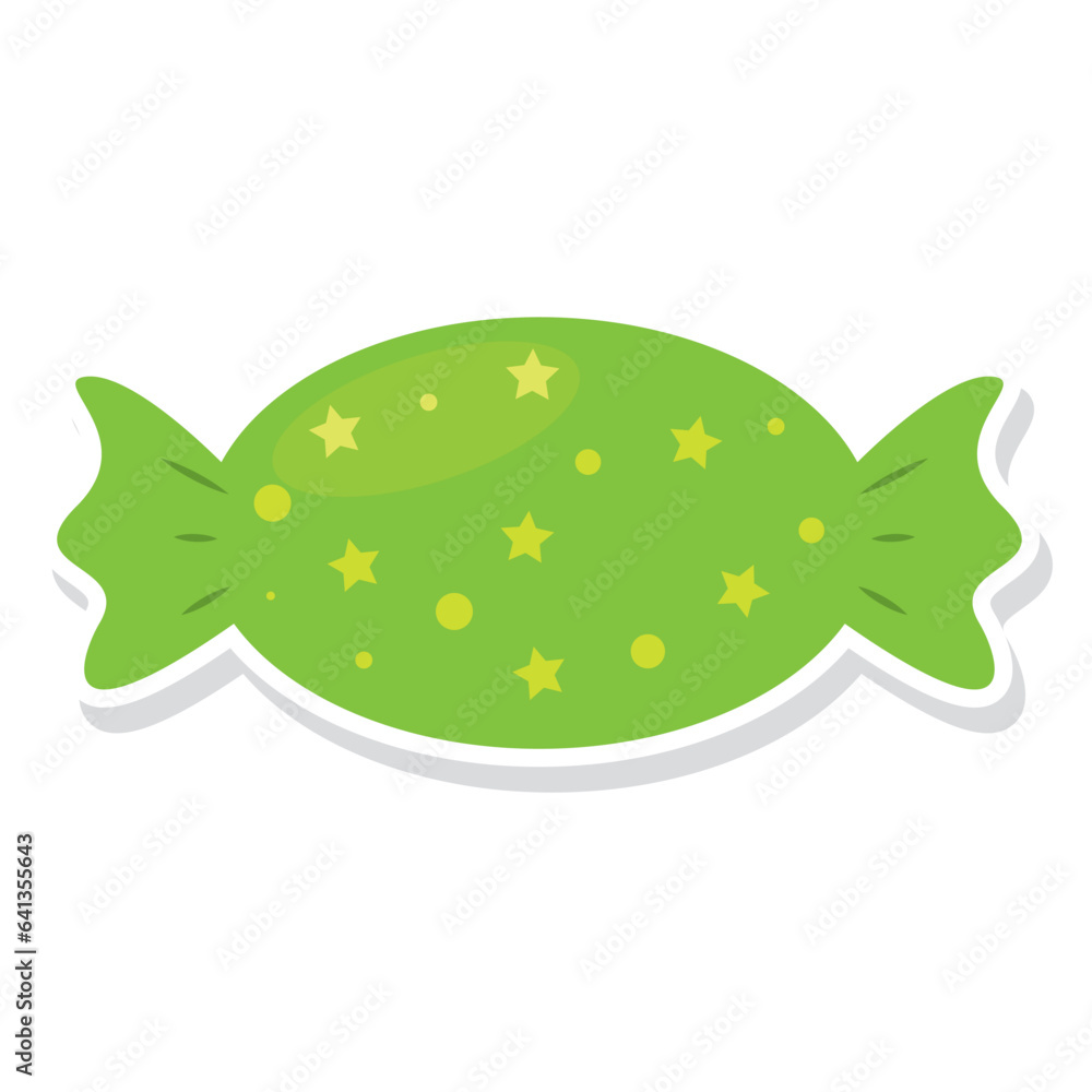 Isolated sticker of a candy icon Vector Isolated sticker of a candy icon Vector