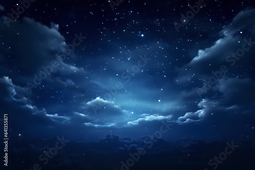 Enchanting Celestial and Starry Night Sky: Stars and Dreamy Clouds in 8K Resolution