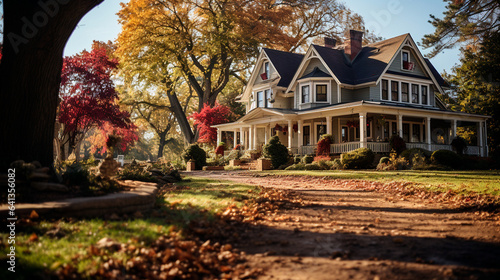 Countryside Tranquility: Capturing the Allure of a Charming Farm or Rural Homestead. Generative AI.