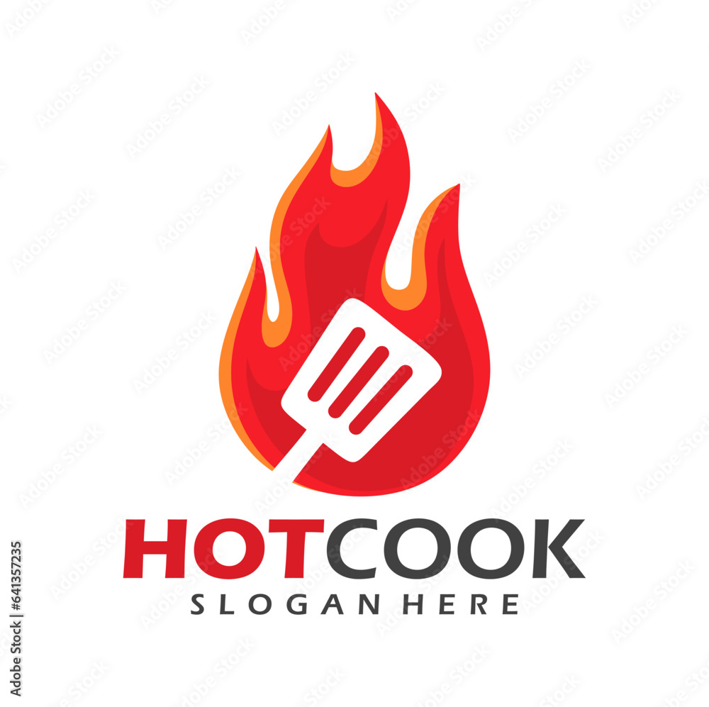 hot cook premium logo design. illustration of hot cook can be used for restaurant logos hot cook premium logo design. illustration of hot cook can be used for restaurant logos