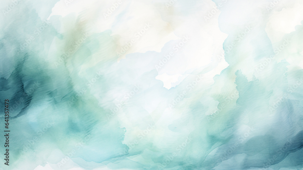 Watercolor Backgrounds: Gentle Pale Green and White