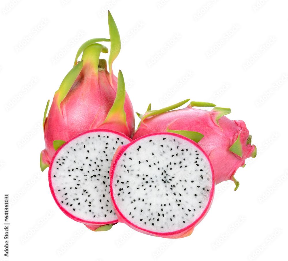 Dragon Fruit isolated against white background. Dragon Fruit isolated against white background.