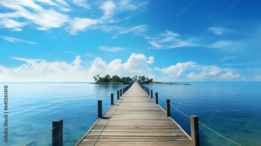 Fototapeta premium Tourism Resort with island 