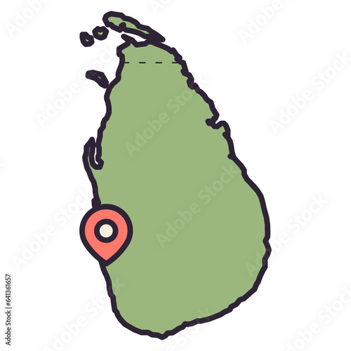 sri lanka map