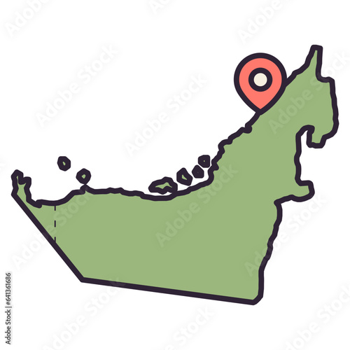 united arab emirates map