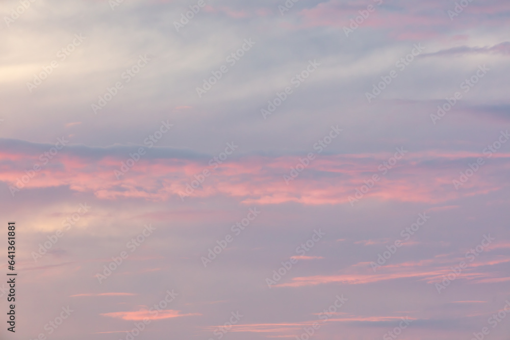 Pink blue clouds at sunset as background Pink blue clouds at sunset as background