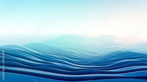 Abstract blue background with texture waves, generative AI.