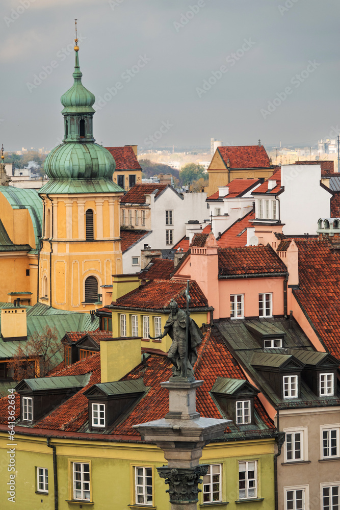 2022-10-25 Top view of the old town of Warsaw Poland. 2022-10-25 Top view of the old town of Warsaw Poland.