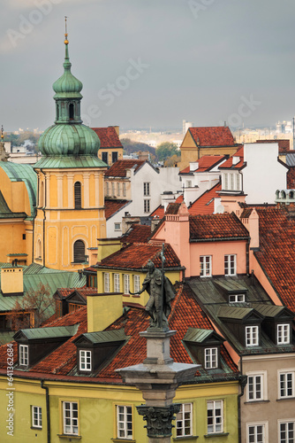 Wallpaper Mural 2022-10-25 Top view of the old town of Warsaw Poland. Torontodigital.ca