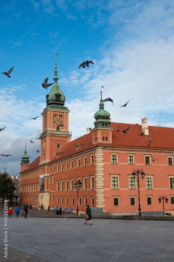 Obraz premium 2022-10-25 Top view of the old town of Warsaw Poland.