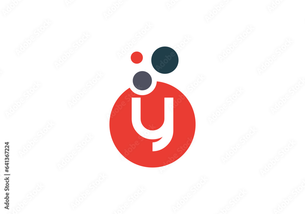 Bubble letters logo. Bubble lab circle symbol. Bubble logo design color