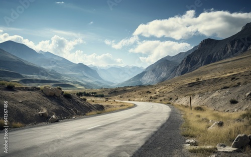 Mountain landscape with a road