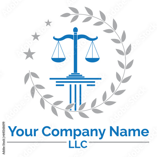 LLC Logo for Law Firm Blue and simple logo