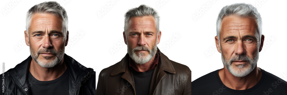 Close up portrait of a middle aged man isolated on a transparent background looking at the camera Seniors with an active and modern lifestyle showcasing male beauty Close up portrait of a middle aged man isolated on a transparent background looking at the camera Seniors with an active and modern lifestyle showcasing male beauty