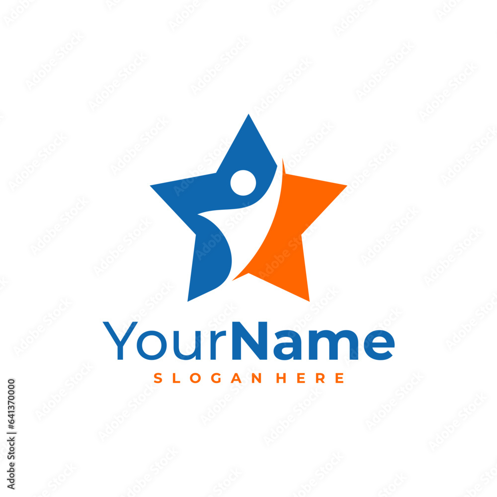 Leader logo design Template. Star People logo vector illustration. Leader logo design Template. Star People logo vector illustration.