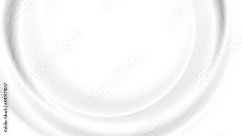 Abstract white and gray color background with geometric round shape. Vector illustration.