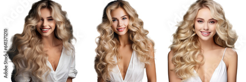 Stunning well prepared blonde model in elegant white dress with admirable hair and makeup
