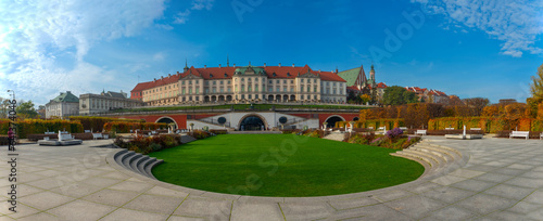 2022-10-28 panoramic View from the garden of the Royal castle in Warsaw, Poland.