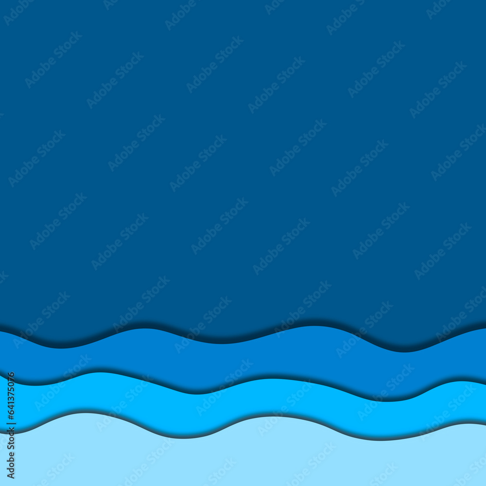 Abstract composition, blue waves, background. Abstract composition, blue waves, background.