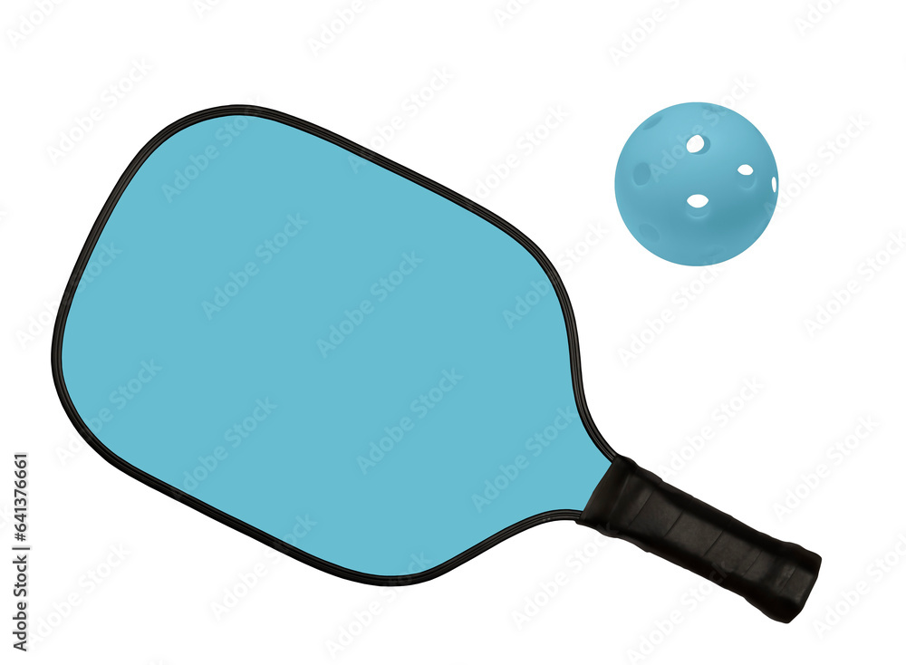 Pickleball Paddle for playing pickleball isolated on a transparent background.